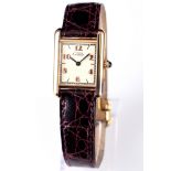 Cartier Tank Vermeil women's wrist watch, Damen Armbanduhr,
