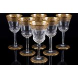 St. Louis Thistle Gold 6 Weingläser, wine glasses,