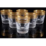 St. Louis Thistle Gold 6 Tumbler Whiskeybecher, old-fashioned whiskey glasses,