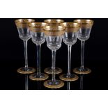 St. Louis Thistle Gold 6 Römergläser, roemer wine glasses,