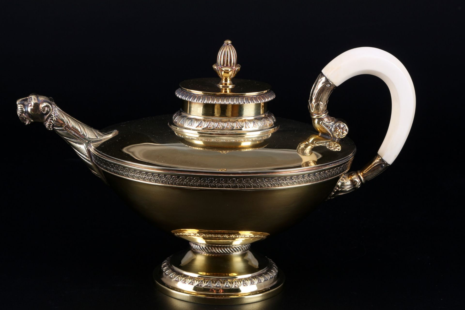 Bruckmann 925 sterling silver 5-piece coffee tea set, gilded, Silber Kaffee- & Teekern, - Image 3 of 7
