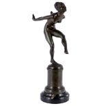 François Xavier Monnier (1831 - 1912) Bronze um 1900 Akt Tänzerin, nude act dancer,