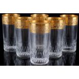 St. Louis Thistle Gold 6 große Bechergläser, large highball glasses,