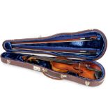 Violine 4/4 mit Koffer und 2 Bögen, violin with case and 2 bows,