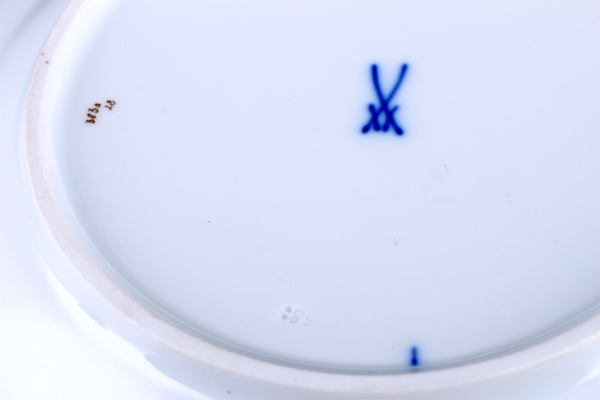 Meissen B-Form royal blue coffee cup with dessert plate 1st choice, Kaffeegedeck 1.Wahl, - Image 6 of 7