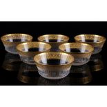 St. Louis Thistle Gold 6 Schalen, finger bowls,