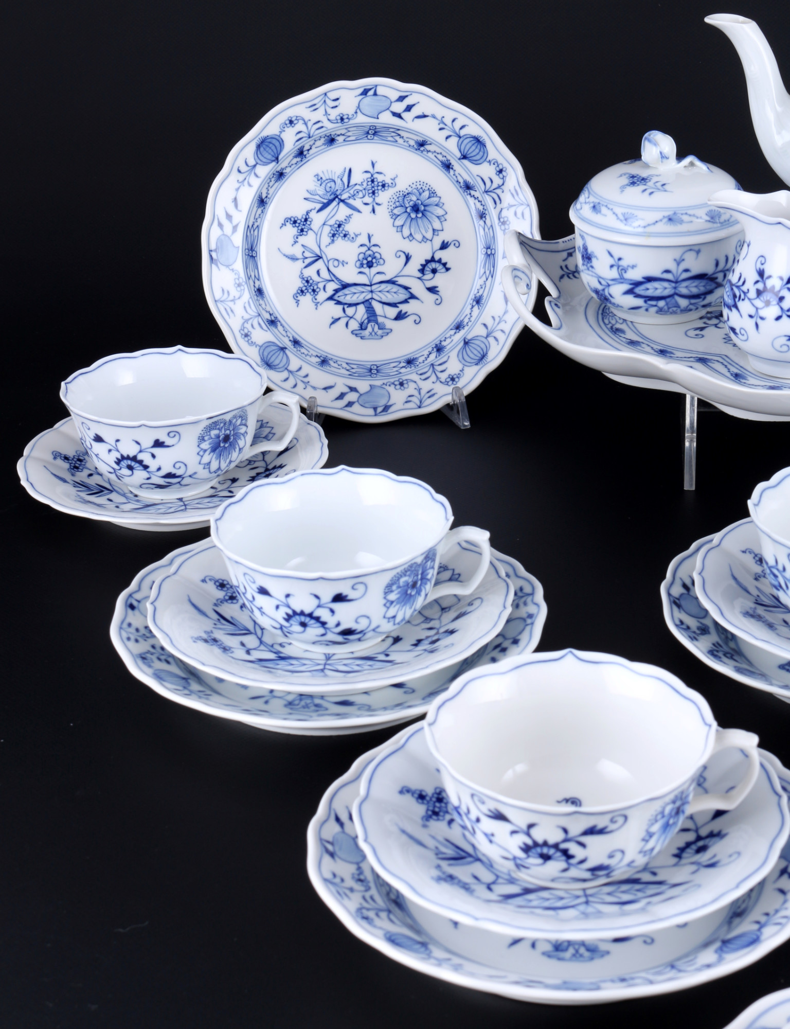 Meissen Onion Pattern tea service for 8 persons 1st choice, Teeservice für 8 Personen 1.Wahl, - Image 3 of 6