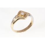 585 Gold Brillant Ring, 14K gold diamond ring,