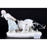 Meissen Mädchen mit Ziegen, Otto Pilz, girl with goats,