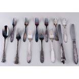 Georg Jensen 11-teiliges Besteck, versilbert, 11-piece cutlery,