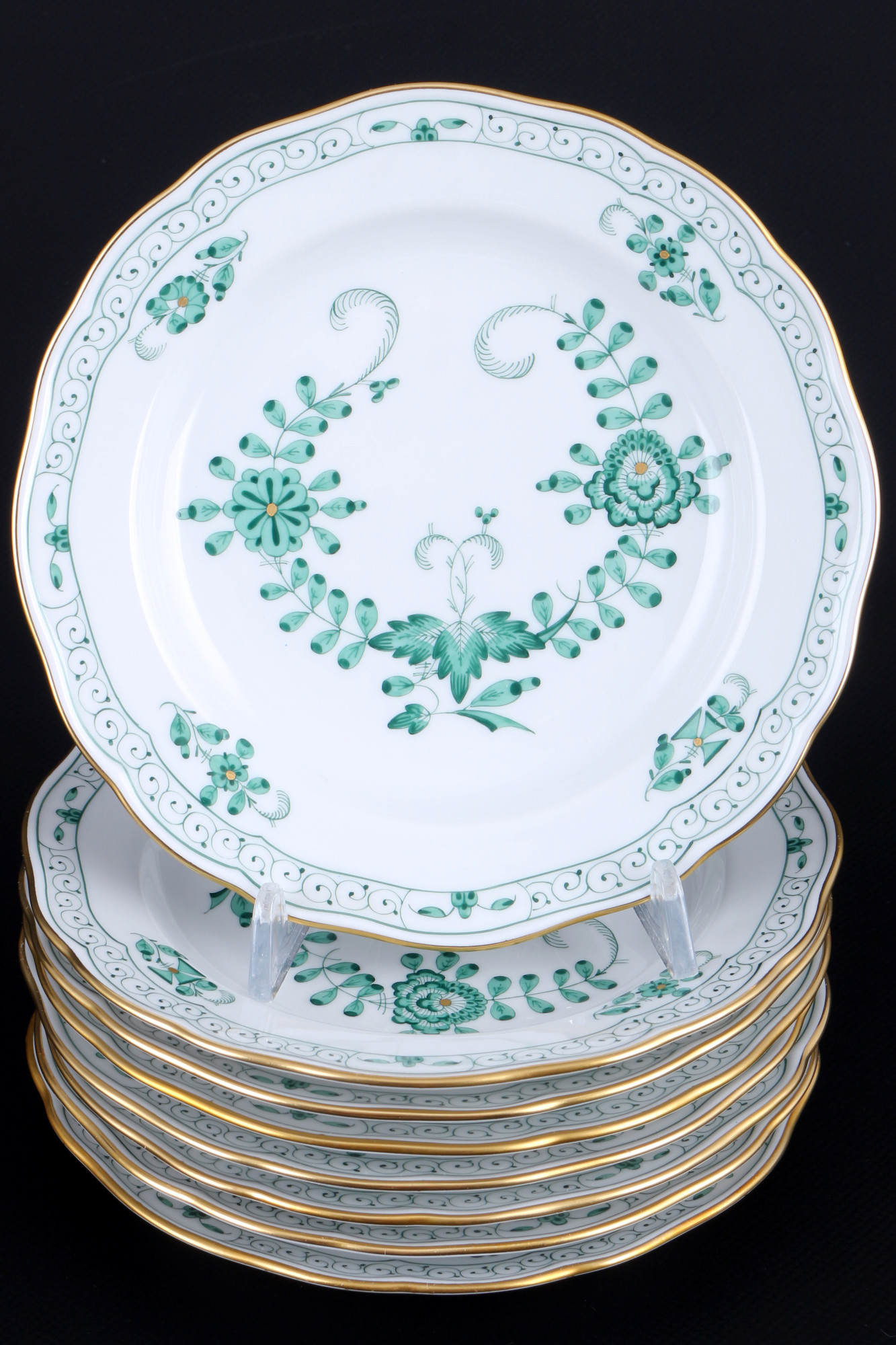 Meissen Indian Green dinner service for 8 persons 1st choice, Speiseservice für 8 Personen 1. Wahl, - Image 3 of 6