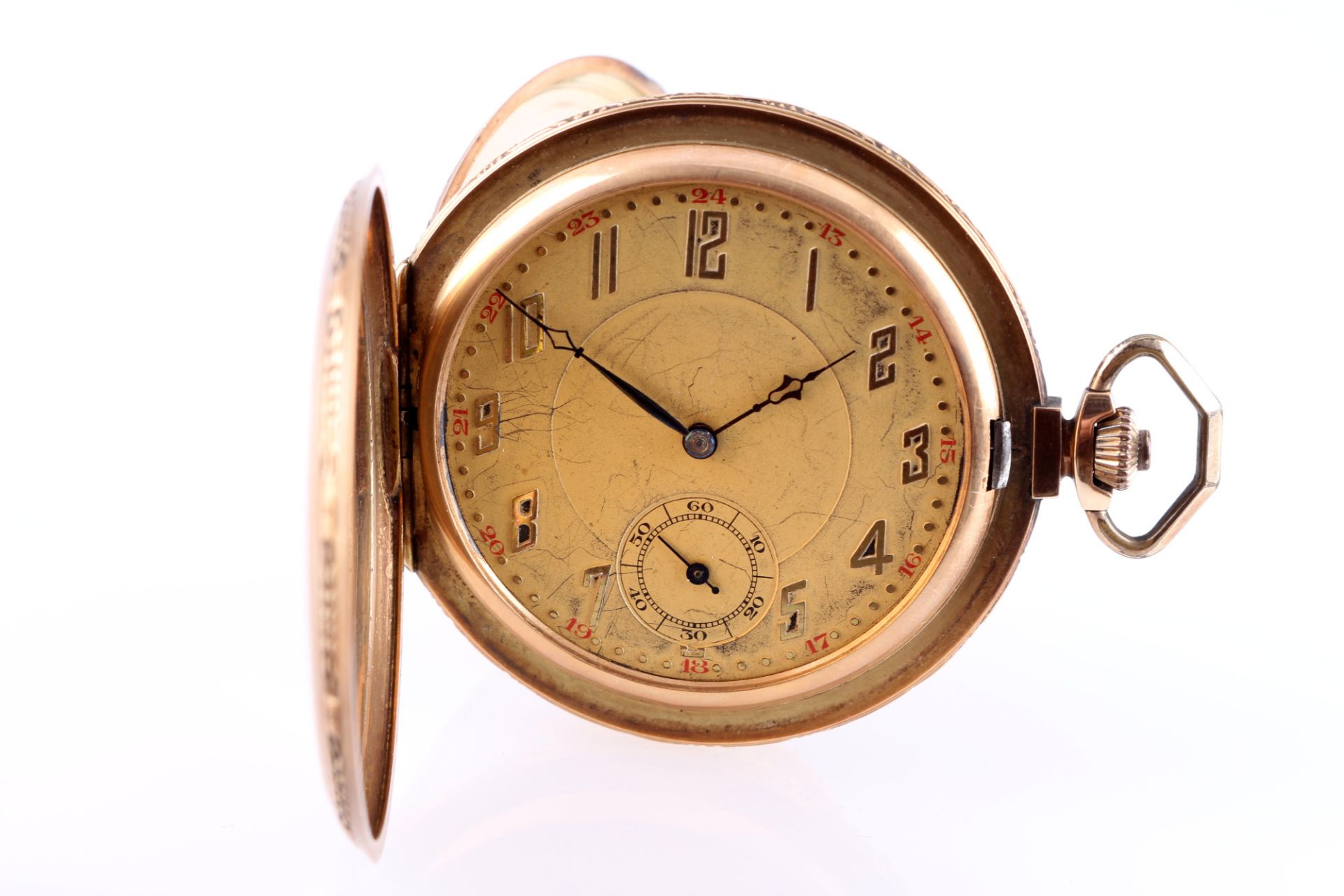 585 Gold Savonette Herrentaschenuhr, 14K gold pocket watch, - Bild 2 aus 9