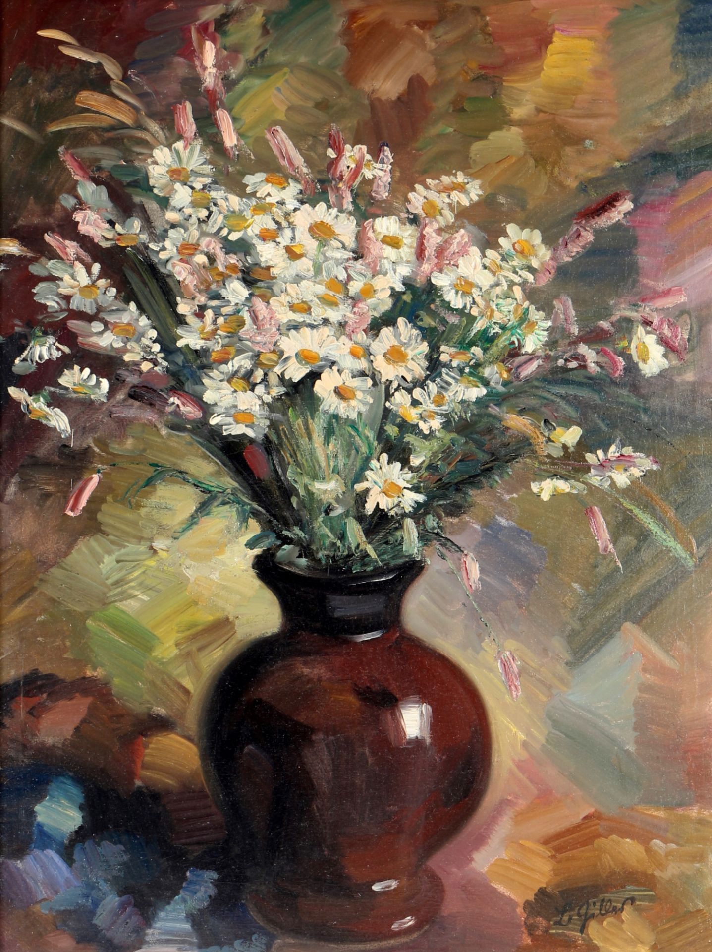 Barthel Gilles (1891-1977) large floral still life, großes Blumenstillleben,