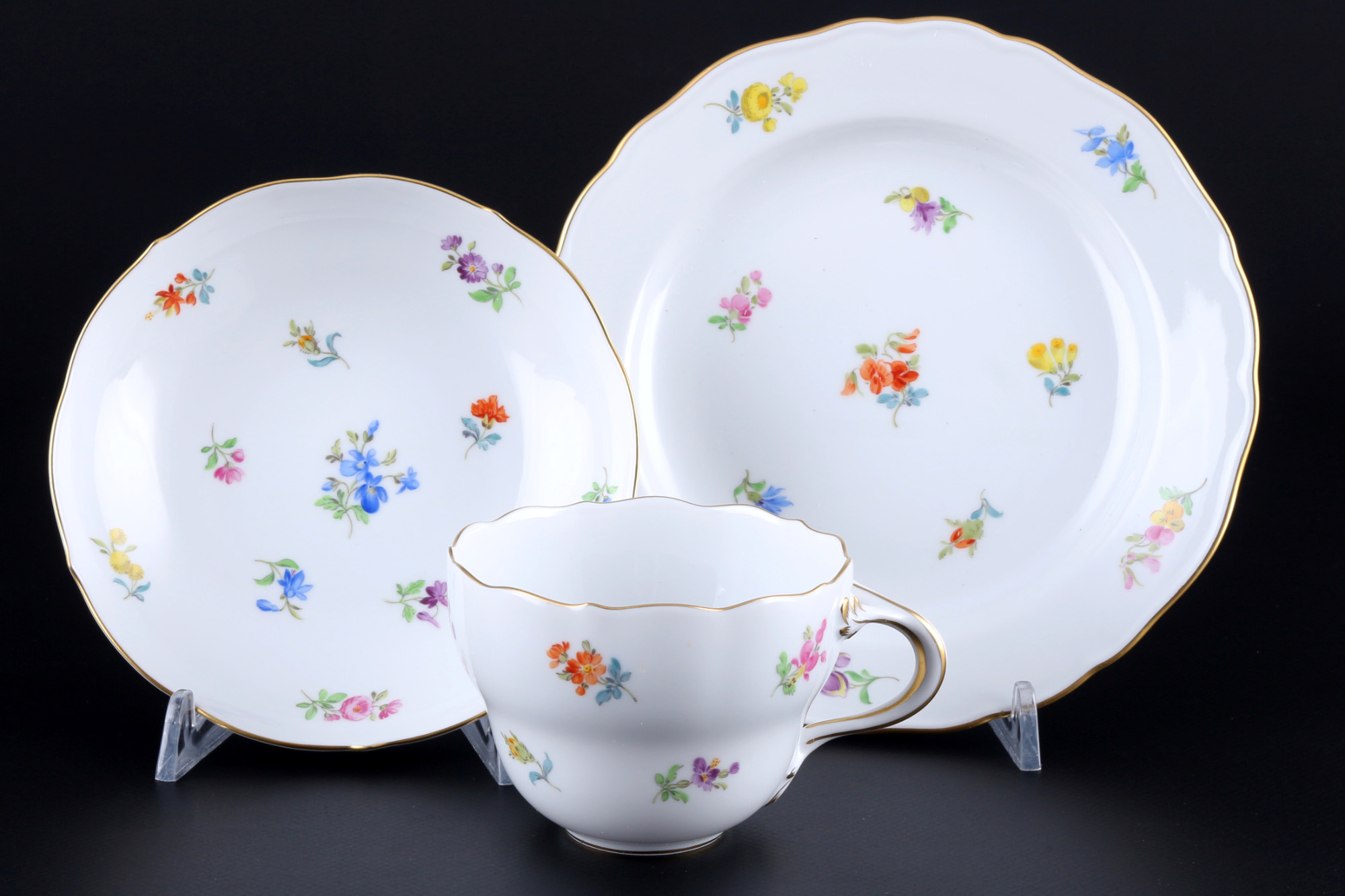 Meissen Strewn Flowers coffee service for 6 persons, Kaffeeservice für 6 Personen, - Image 2 of 7