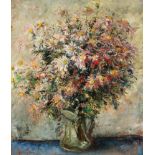 Vladimir Pleiner (1891-1952) zugeschrieben, Chrysanthemen Blumenstillleben, floral still life,