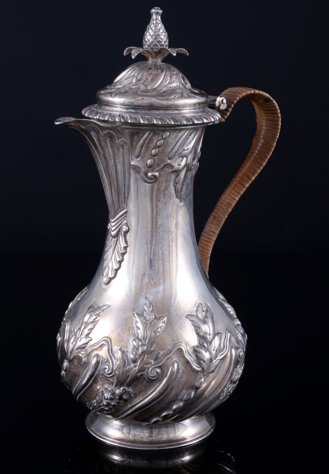 England 925 Silber Kaffeekanne 18. Jahrhundert, sterling silver coffee pot 18th cenutry, - Bild 2 aus 4
