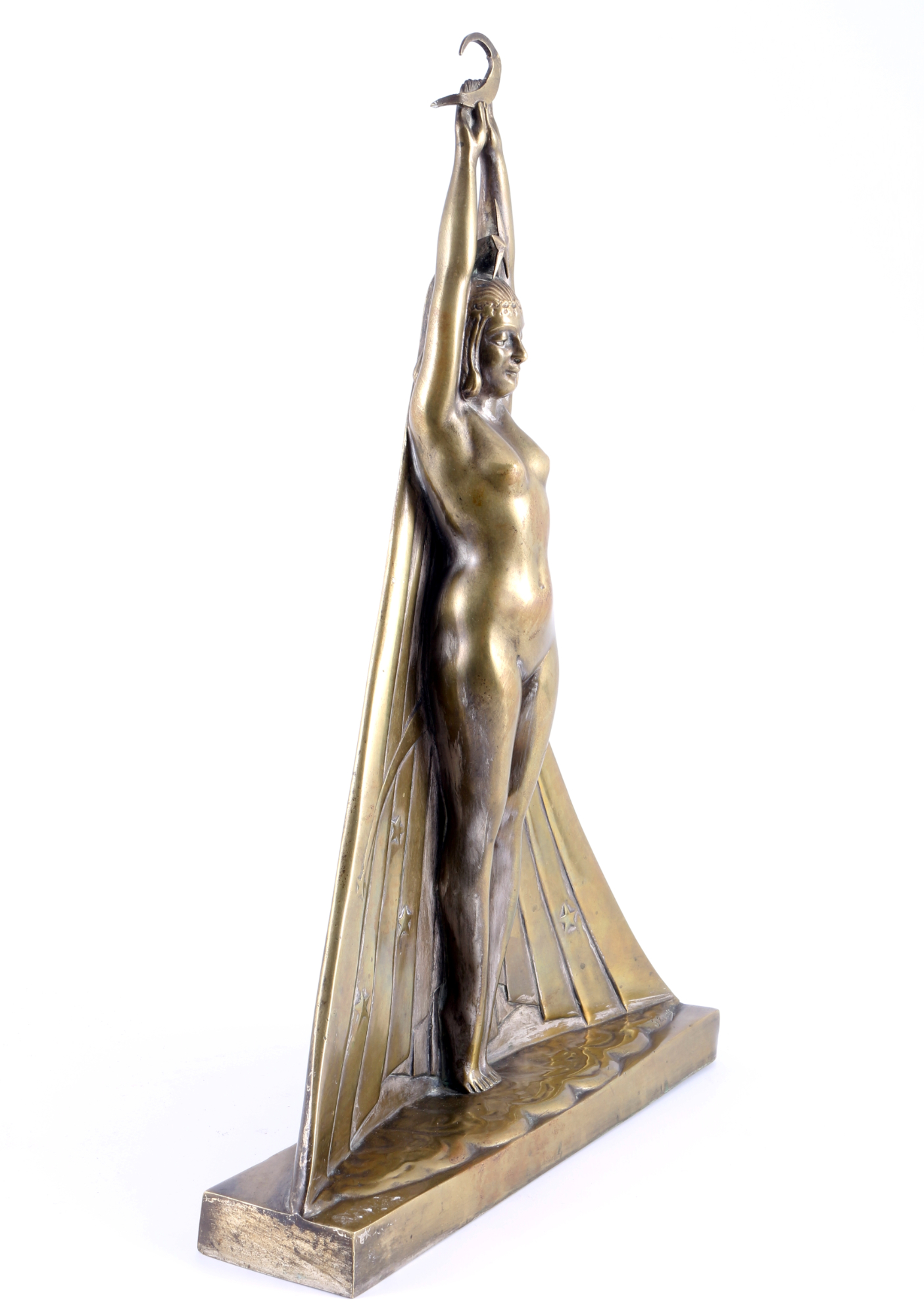 Georgij Dmitrievic Lavrov (1895-1991) bronze female nude - The Night, Frauenakt - Die Nacht, - Image 2 of 6