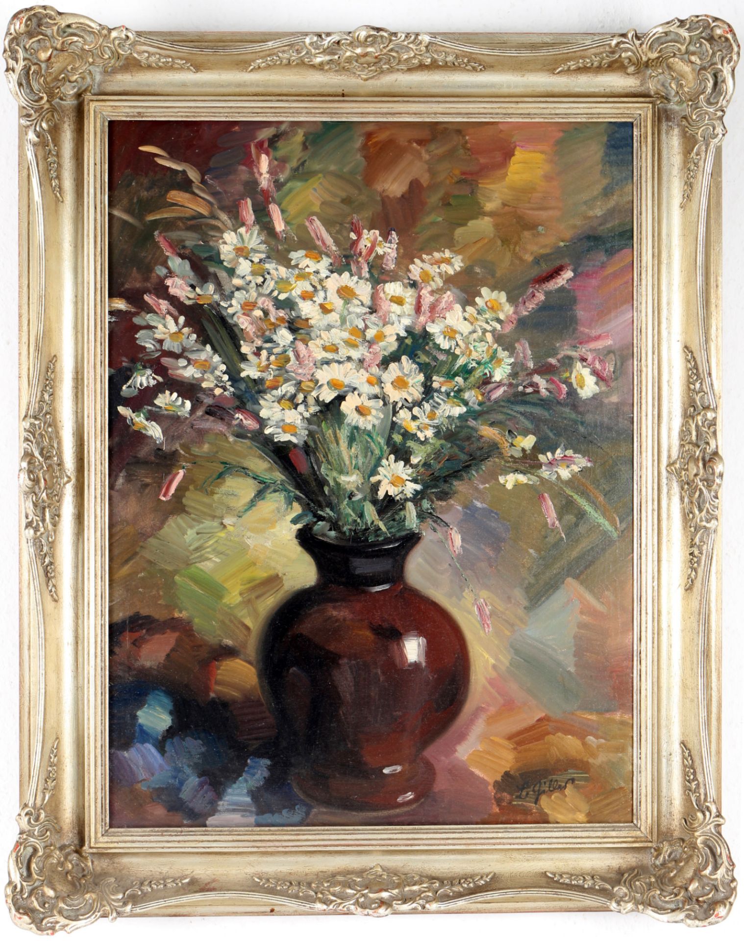 Barthel Gilles (1891-1977) großes Blumenstillleben, large floral still life, - Bild 2 aus 4