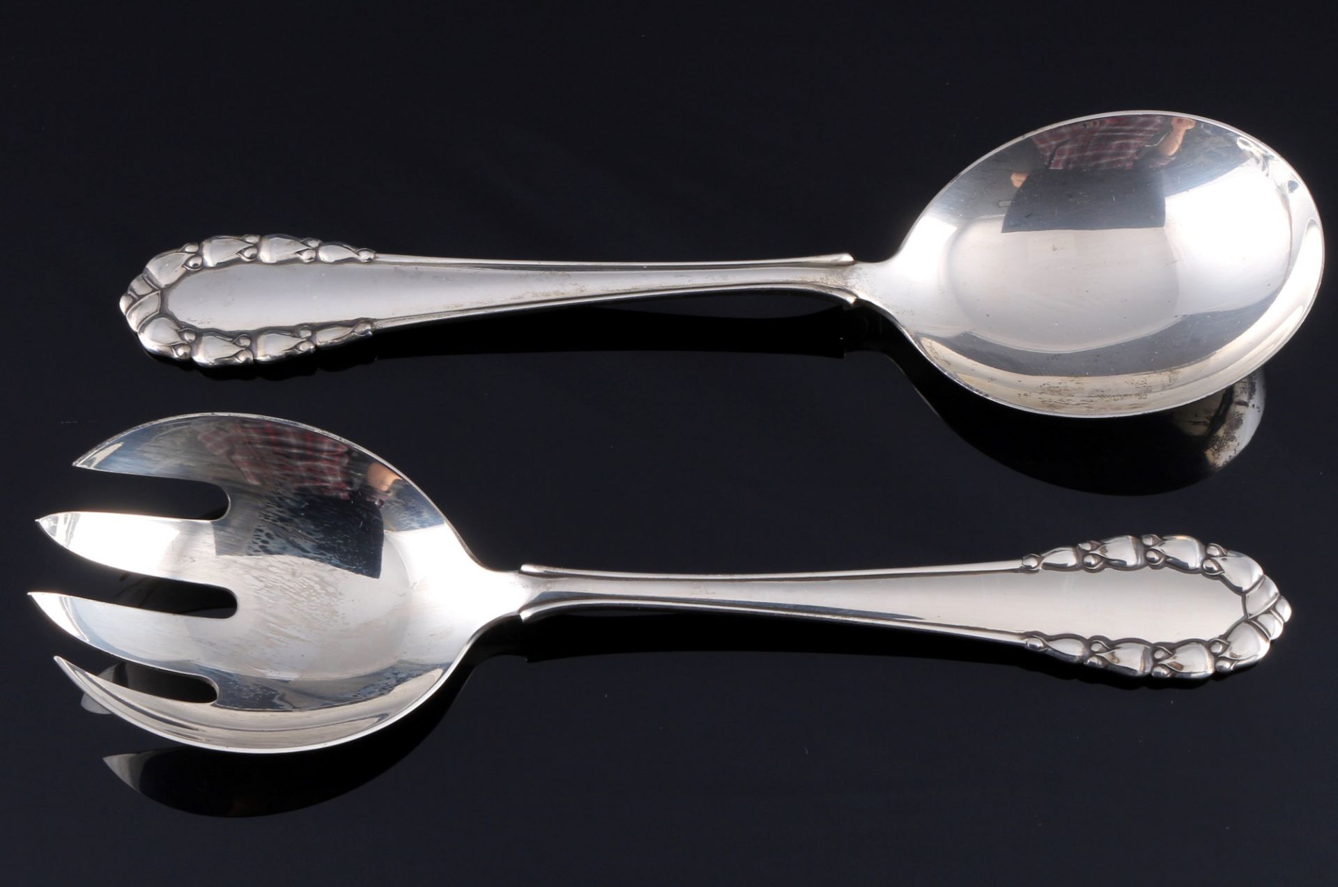 Georg Jensen Lily of the Valley 925 sterling silver 6-piece serving cutlery, Silber 6-teiliges Vorle - Image 2 of 5