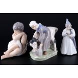 Royal Copenhagen 3 Figuren, porcelain figures,