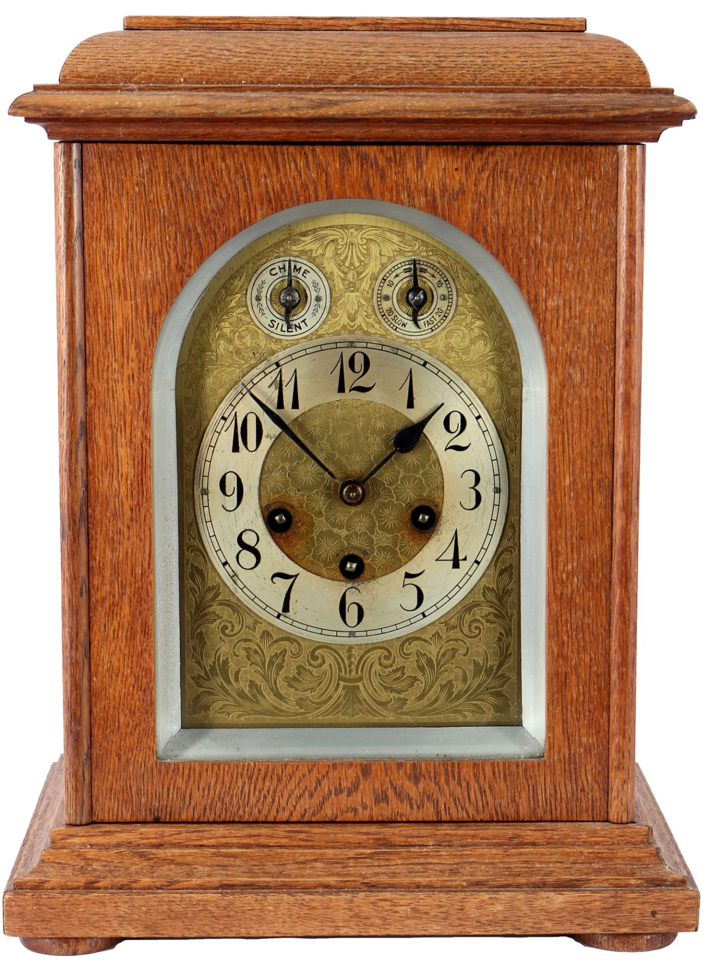 Westminster bracket clock ca. 1900, Junghans, Tischuhr um 1900, Stockuhr, - Image 2 of 7