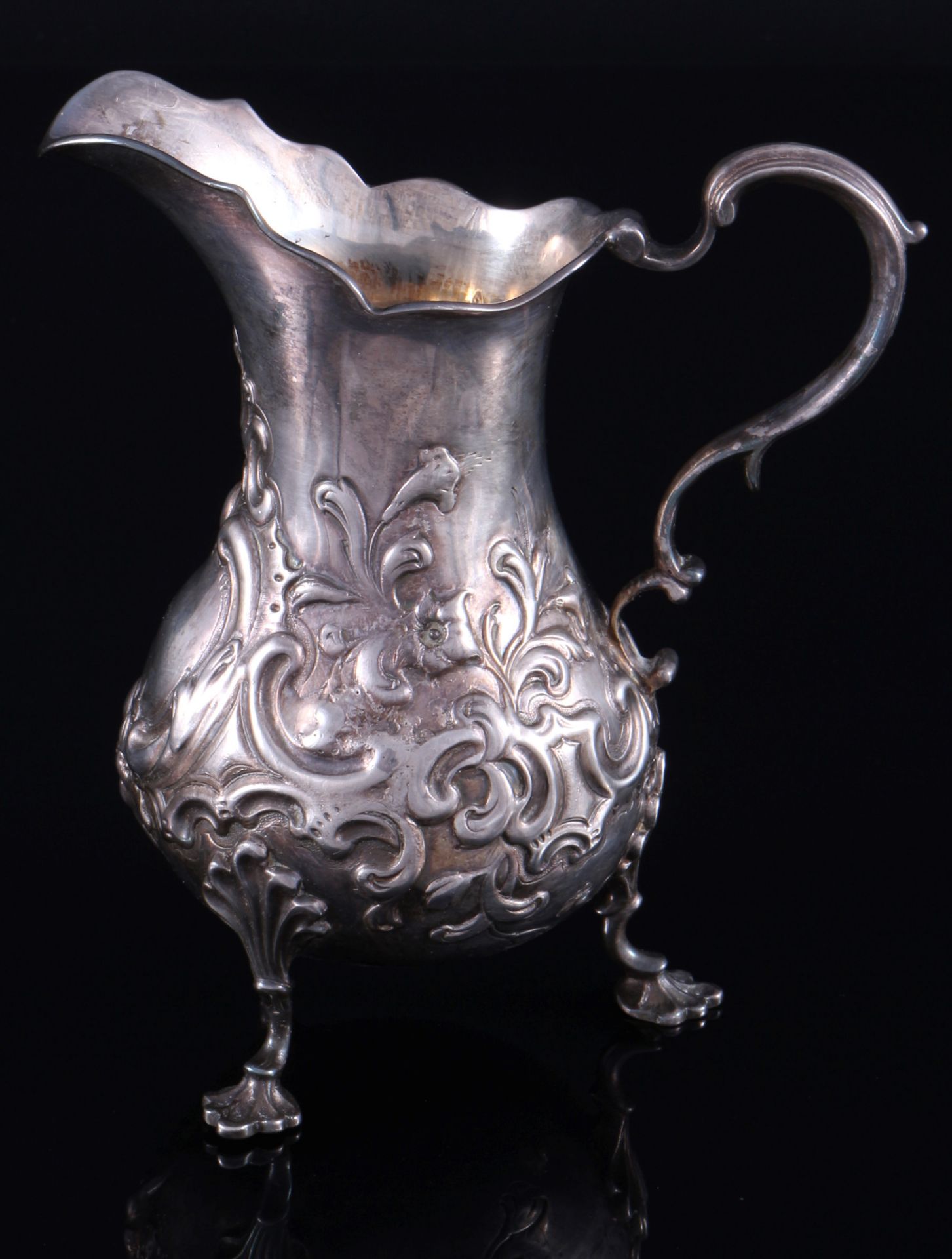 England 925 Silber Milchkanne von 1847, sterling silver milk pot mid 19th cenutry,