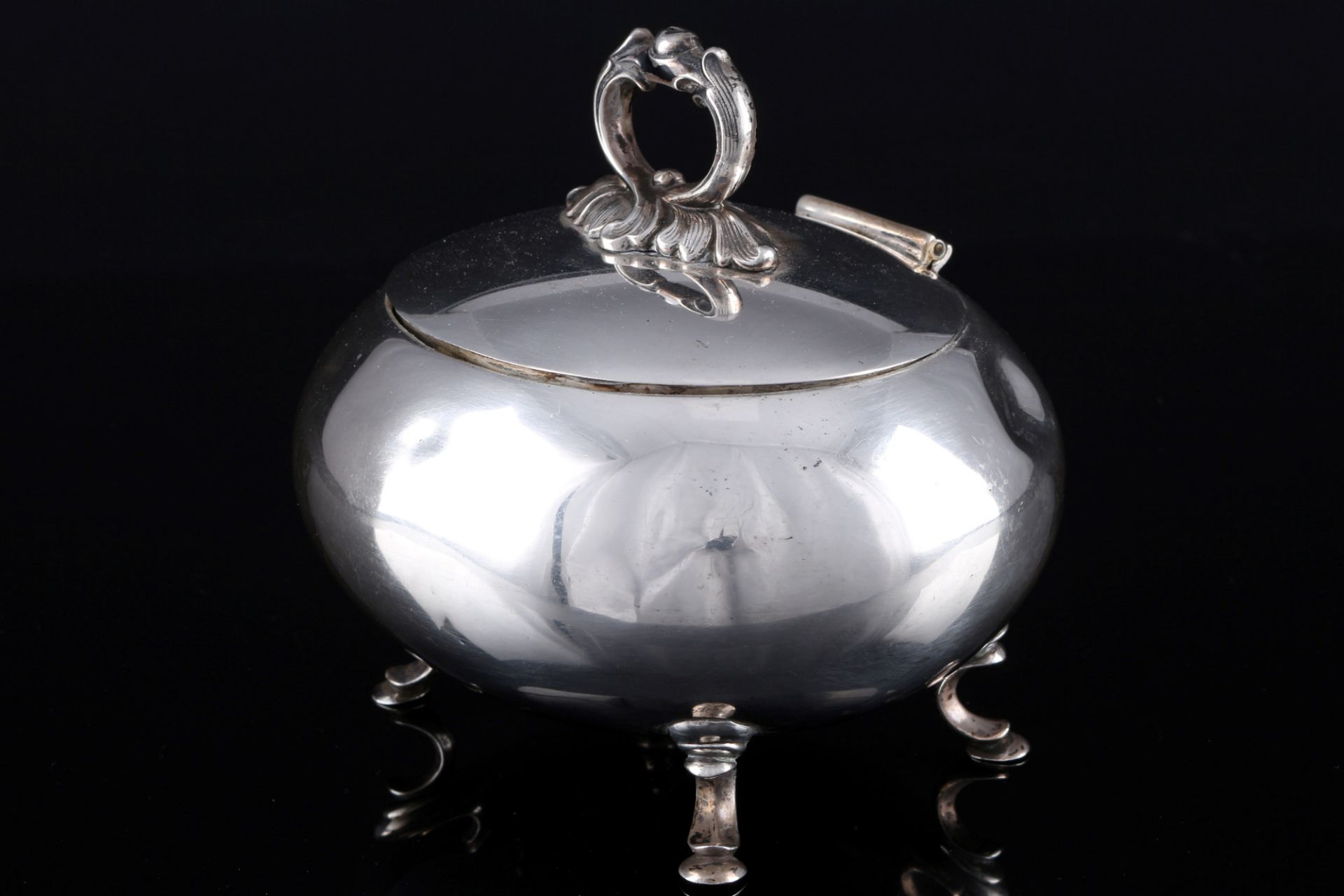 800 silver lidded box, Körner & Proll, Silber Deckeldose Jugendstil, - Image 2 of 8