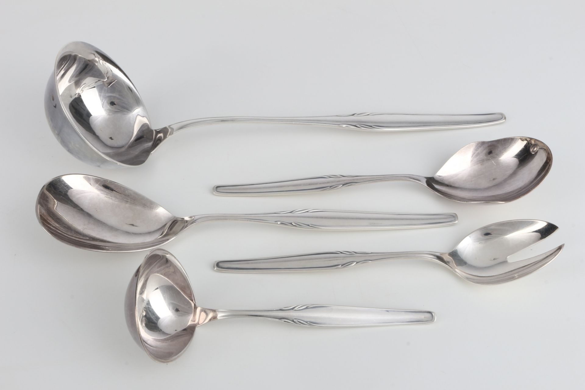 WMF Paris 800 Silber umfangreiches Besteck für 12 Personen, silver cutlery for 12 pers., - Bild 5 aus 7