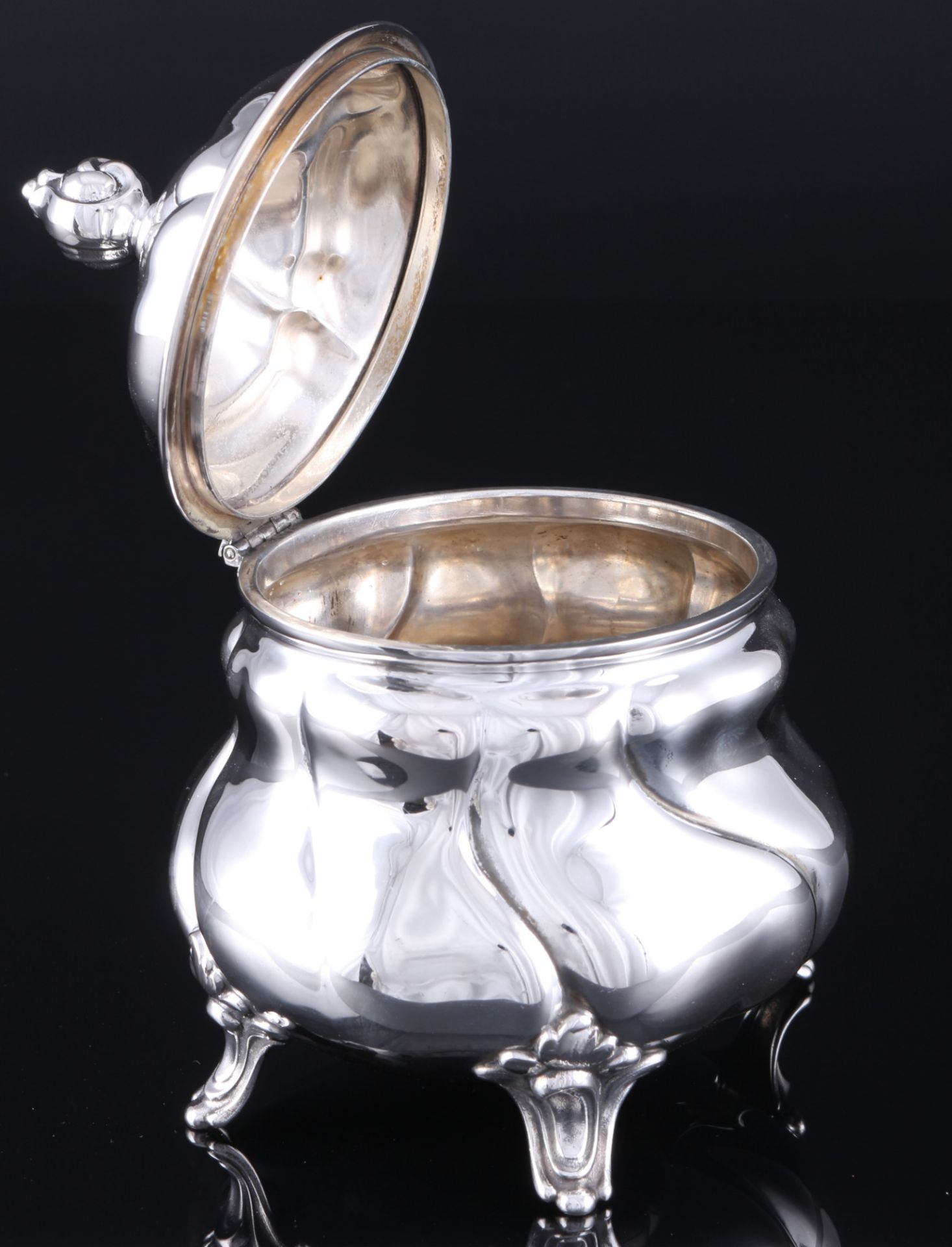 830 Silber Deckeldose Wilkens, silver lidded box, - Bild 2 aus 4