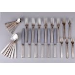 Christofle Triade 35-teiliges Besteck, versilbert, France flatware,