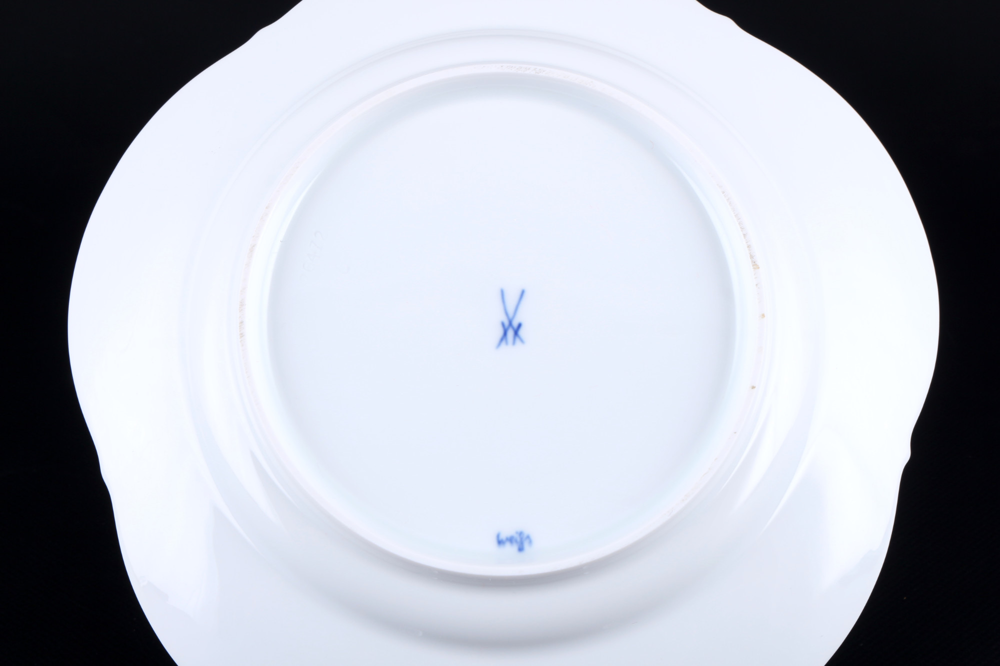 Meissen Large Neckline Relief 12 dessert plates 1st choice, Kuchenteller 1.Wahl, - Image 4 of 4