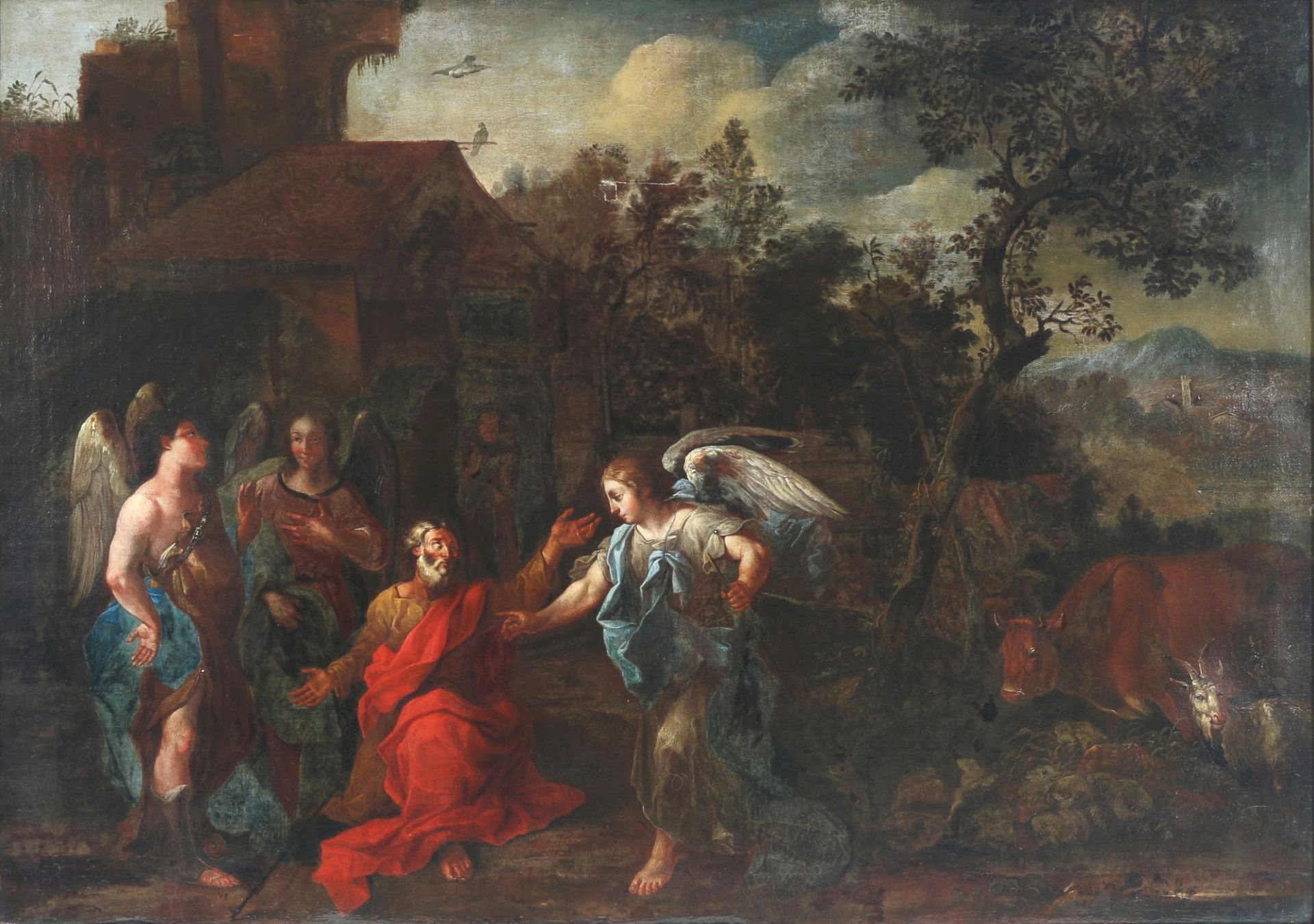 Frans III Francken (1607-1667) zugeschrieben, Abraham und die 3 Engel, Abraham and the 3 angels,