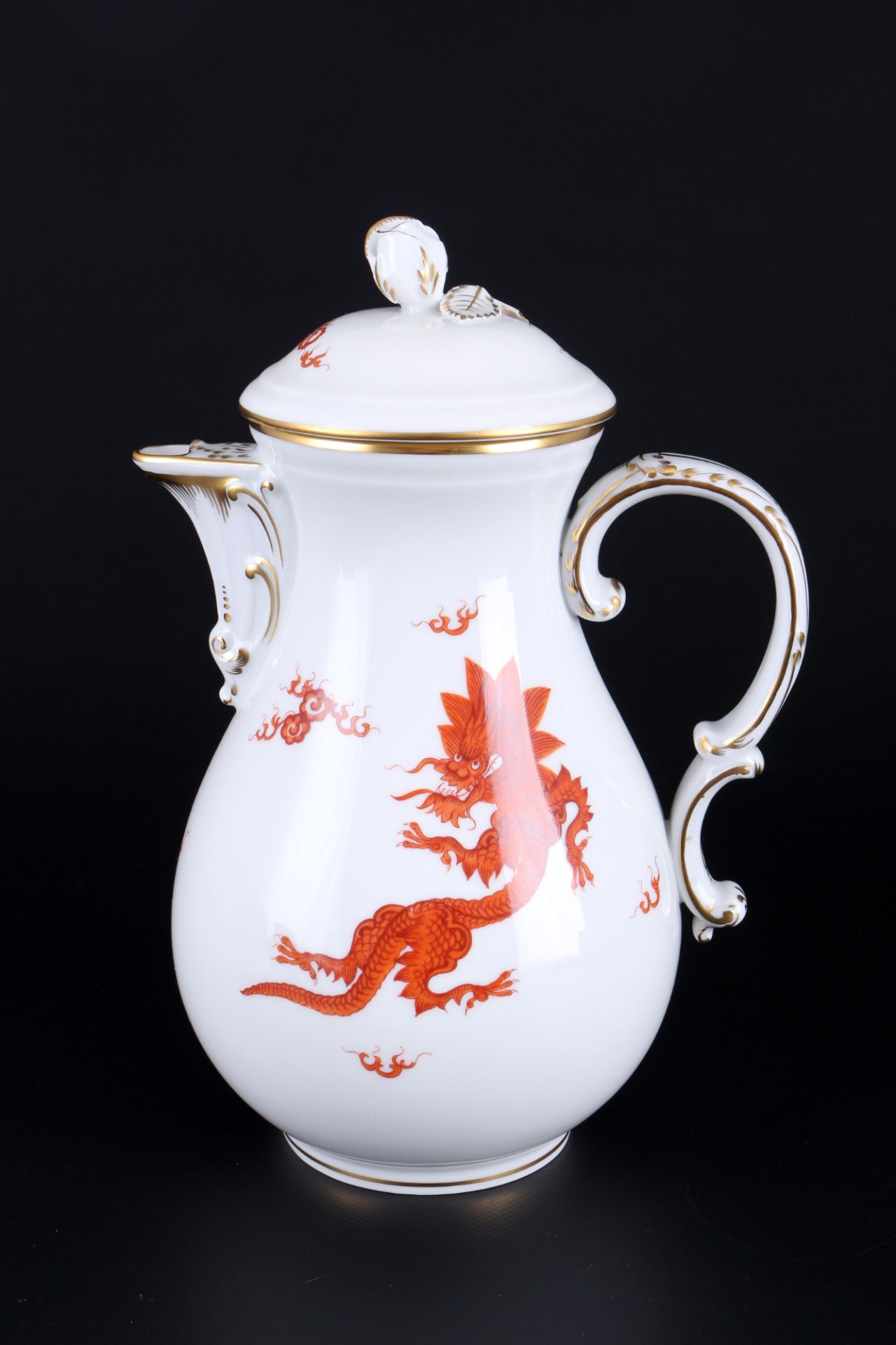 Meissen Red Ming Dragon coffee service for 6 persons 1st choice, Kaffeeservice für 6 Personen 1.Wahl - Image 3 of 6