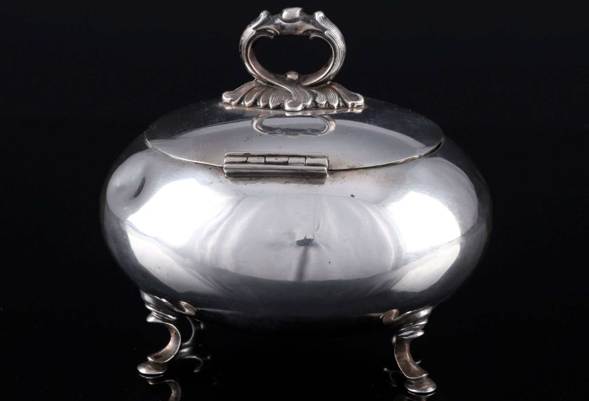 800 silver lidded box, Körner & Proll, Silber Deckeldose Jugendstil, - Image 3 of 8