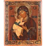 Russland große Ikone Heilige Madonna mit Christuskind 19. Jahrhundert, russian icon St. Mary with Ch