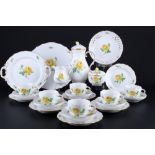 Meissen Gelbe Rose Kaffeeservice für 6 Personen, coffee service for 6 pers.,