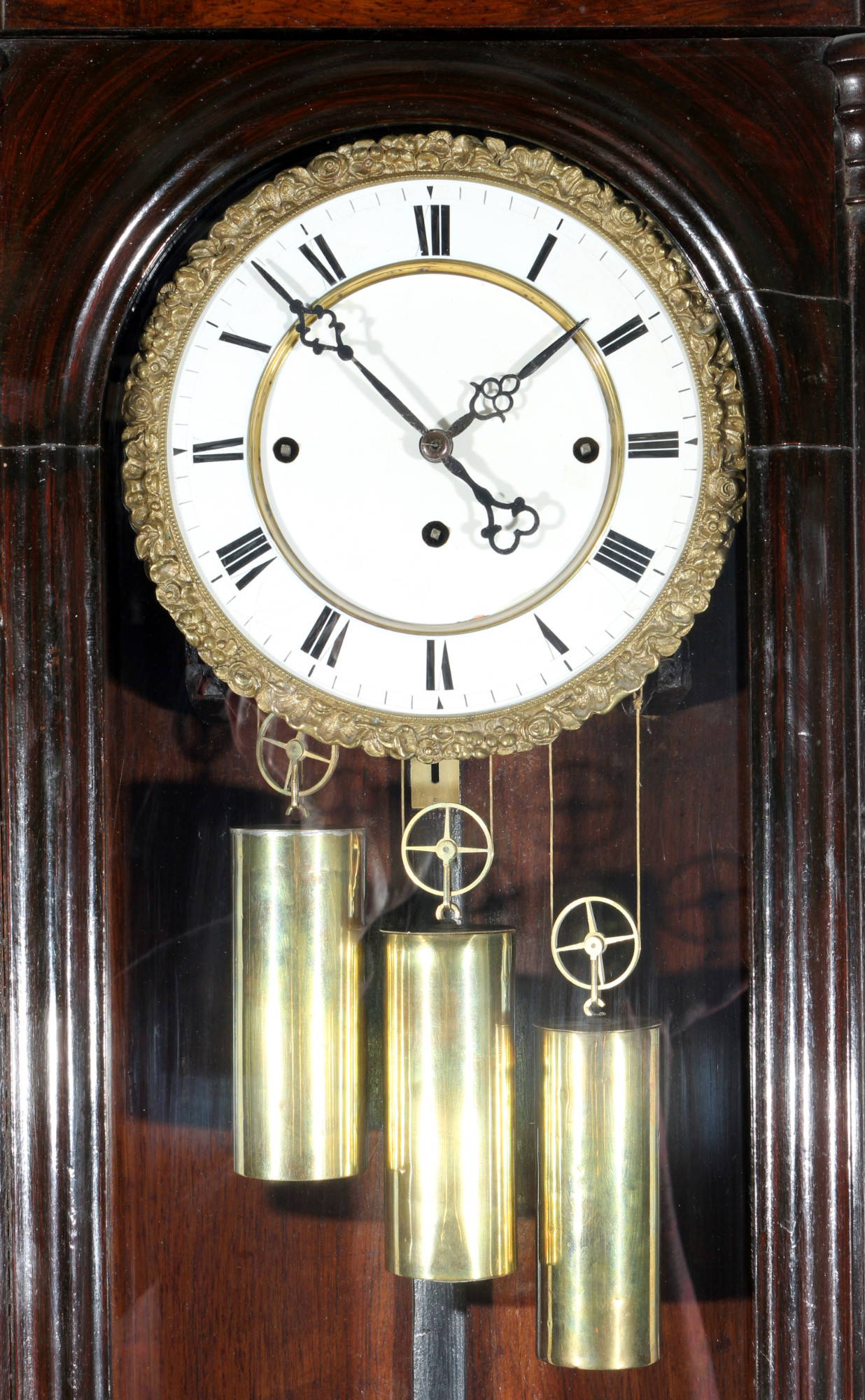 Vienna wall clock ca. 1900, Wiener Regulator 3-Gewichter um 1900, - Image 2 of 6