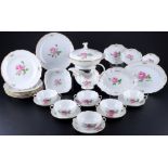 Meissen Rote Rose Speiseservice für 6 Personen, dinner service for 6 pers.,