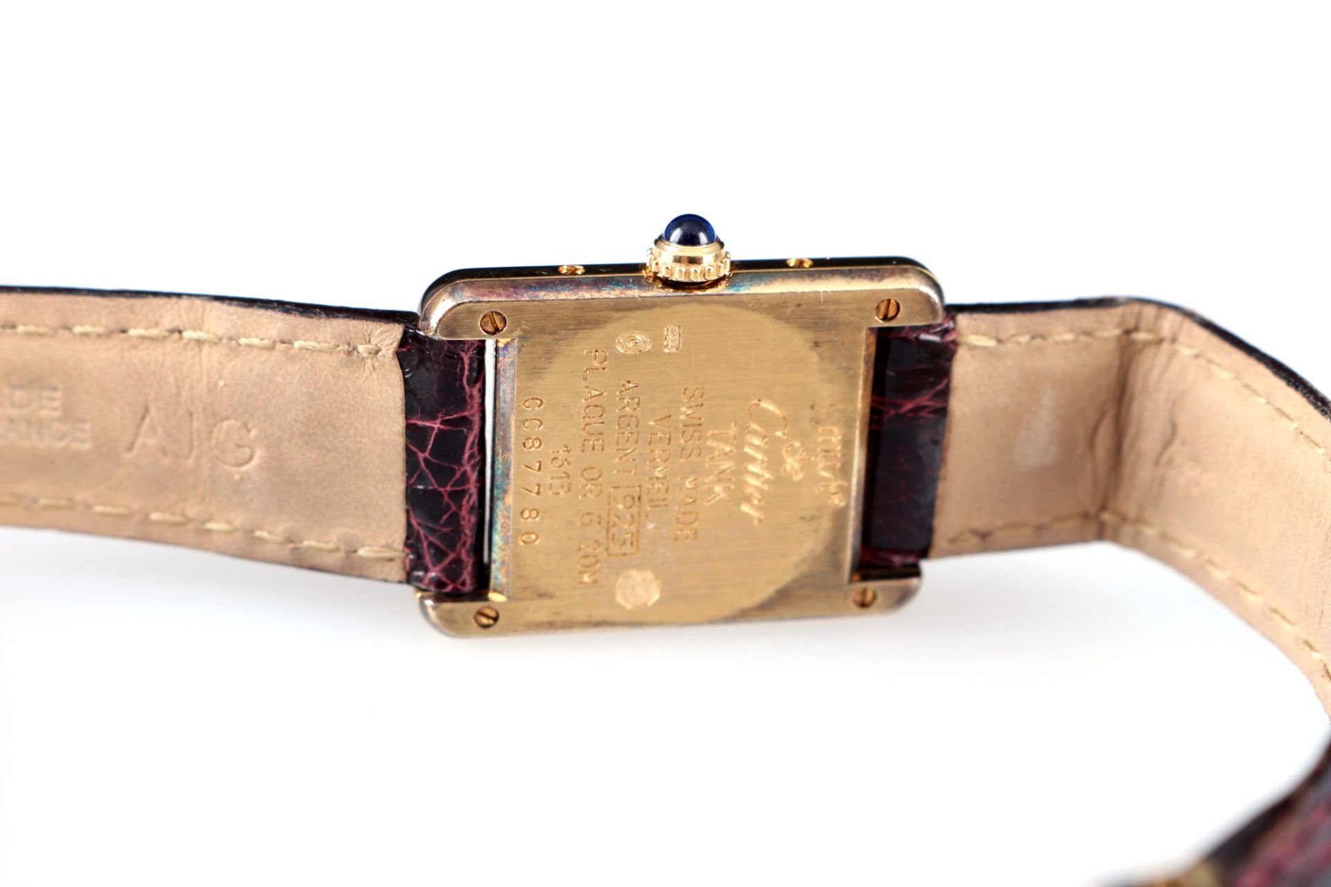 Cartier Tank Vermeil Damen Armbanduhr, women's wrist watch, - Bild 6 aus 6