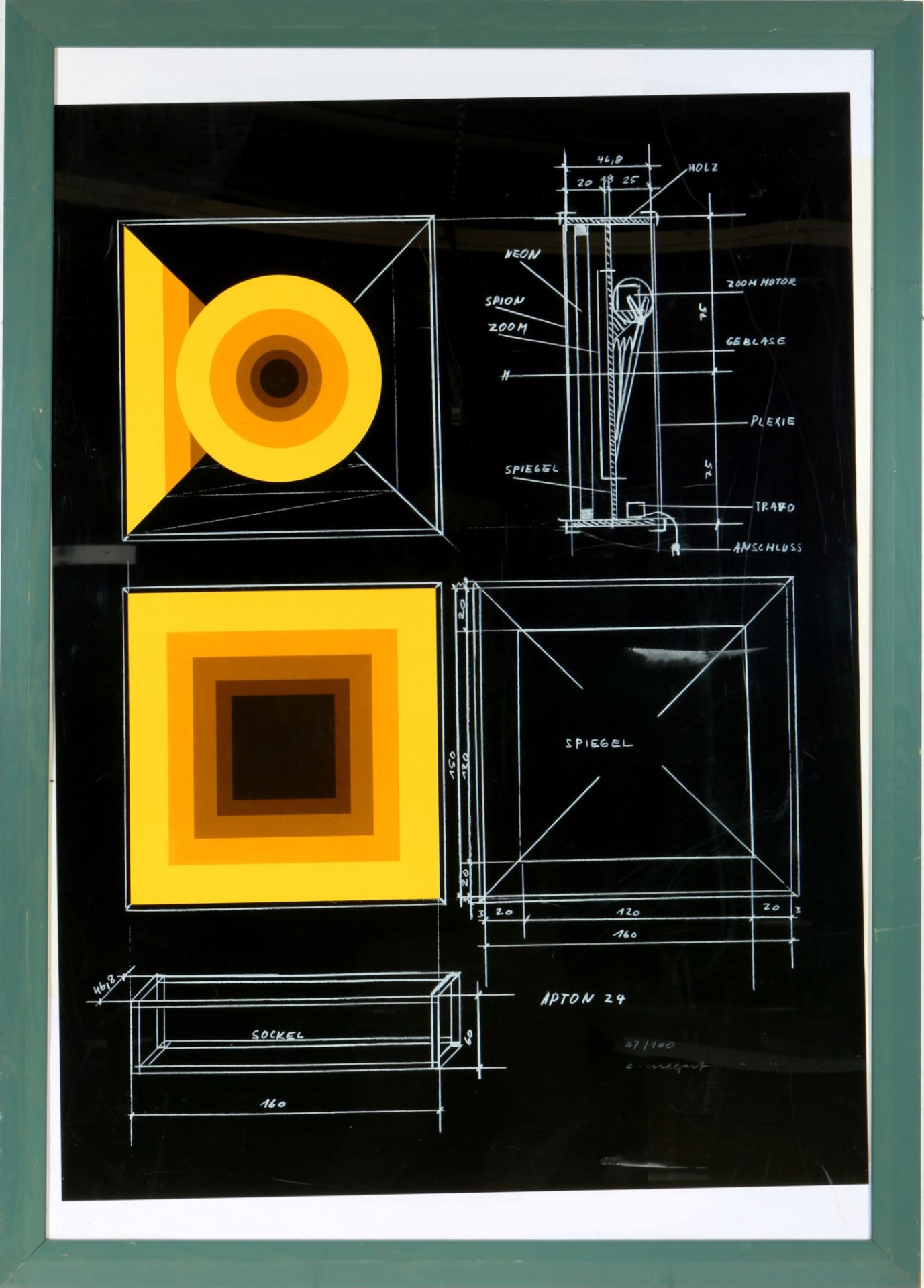 Christian Megert (*1934) lichtkinetisches Objekt, light kinetic object, - Bild 2 aus 3