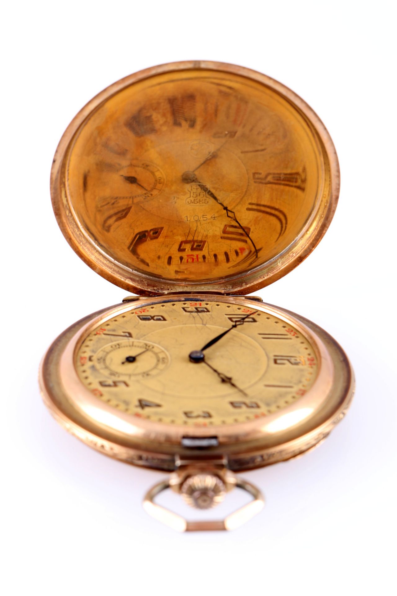 585 Gold Savonette Herrentaschenuhr, 14K gold pocket watch, - Bild 4 aus 9