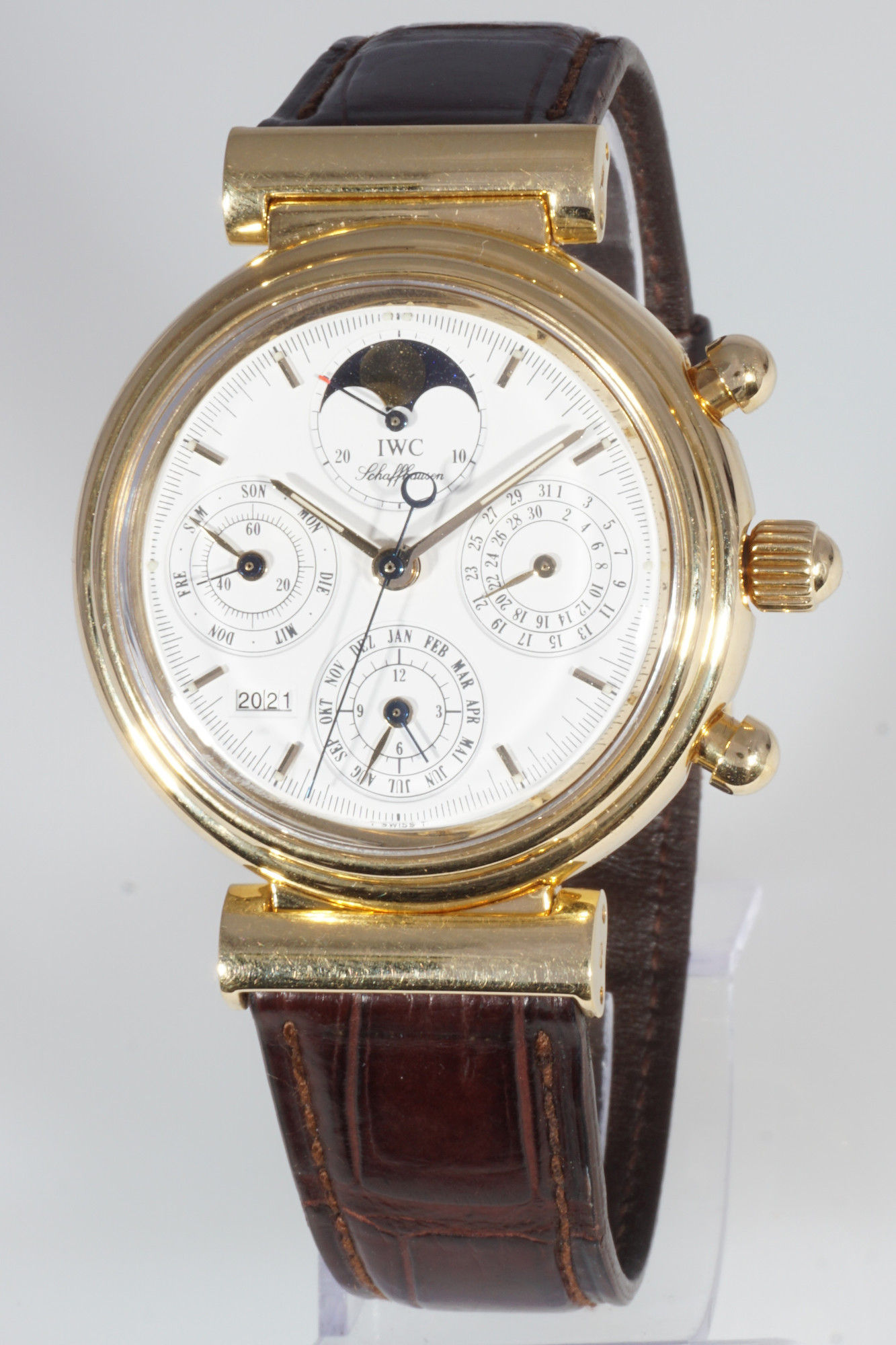 IWC Da Vinci Automatic 750 gold men's wrist watch IW3750, 18K Gold Herren Armbanduhr,