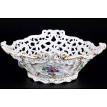 Meissen 18. Jahrhundert Blume Durchbruchkorb, cutwork basket 18th century,