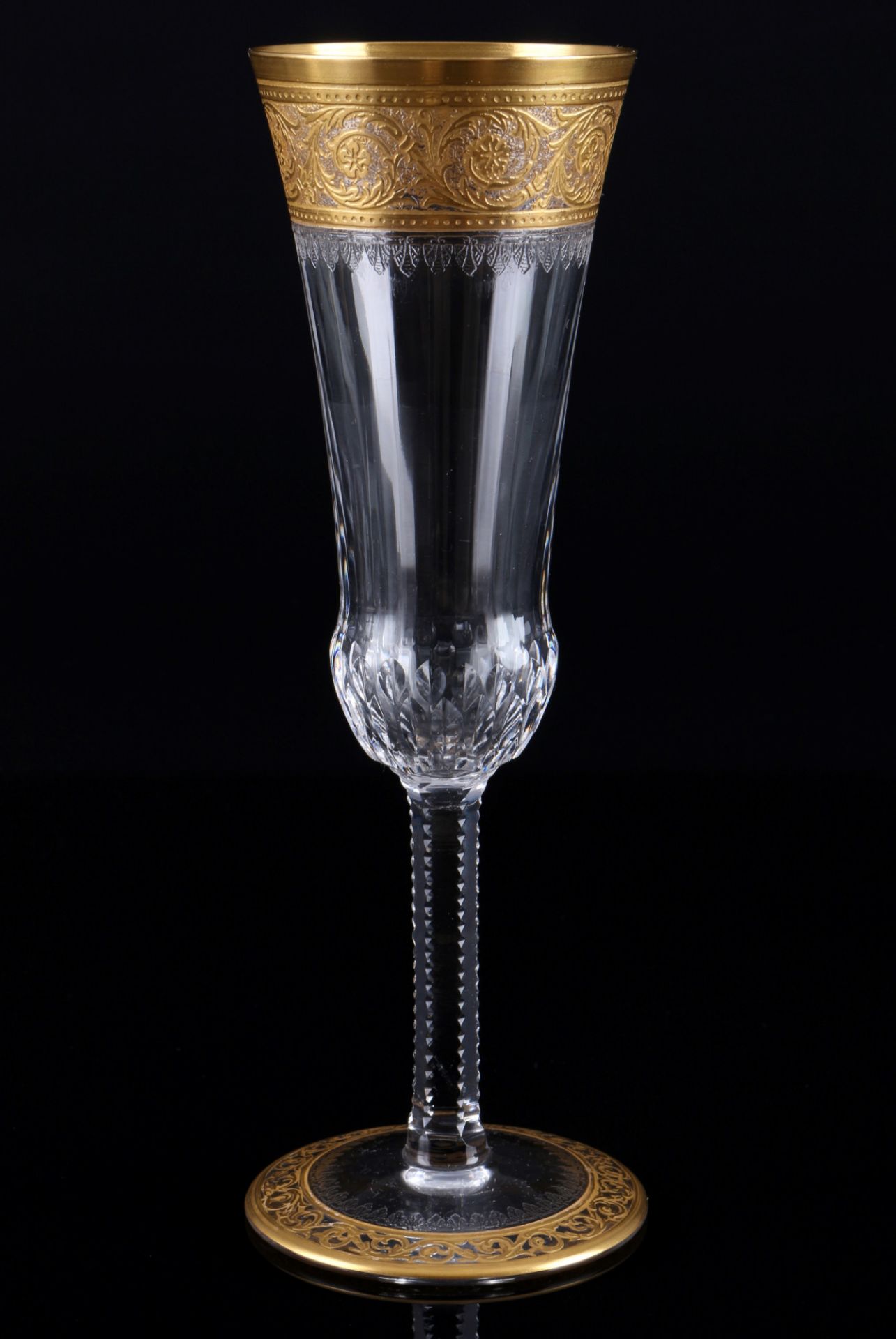 St. Louis Thistle Gold 6 champagne flutes, Champagnerflöten, - Image 2 of 3