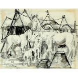 Kurt-Michael Voutta (1898-1965) Zirkuspferde, circus horses,