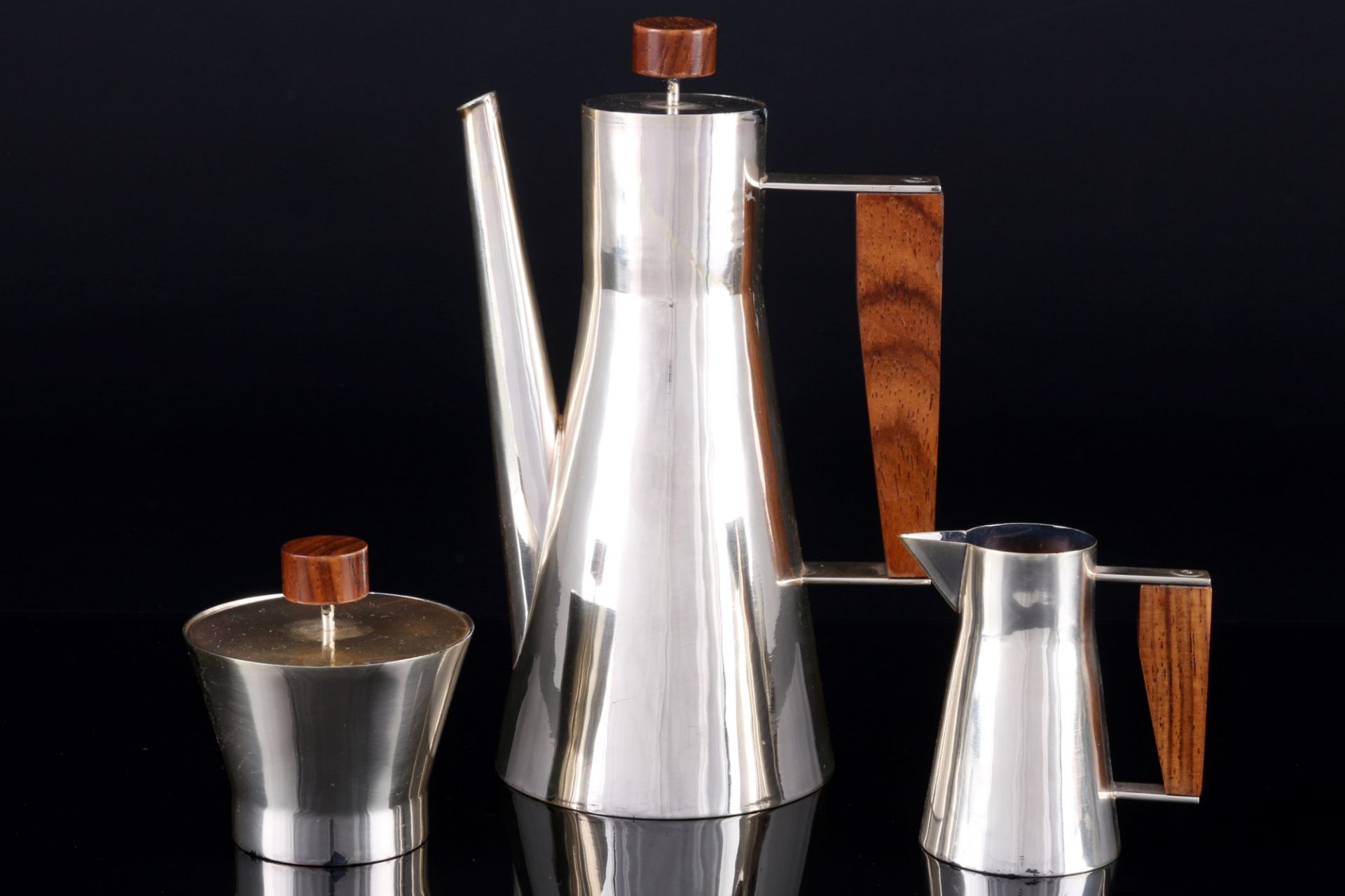 835 silver mocha coffee set, Bauhaus period, Silber Mokka Kaffeekern,
