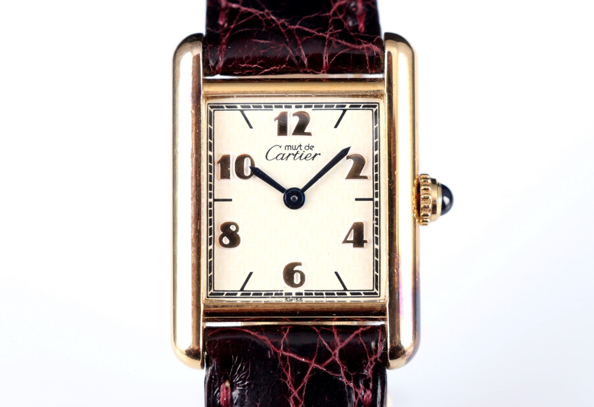 Cartier Tank Vermeil Damen Armbanduhr, women's wrist watch, - Bild 2 aus 6