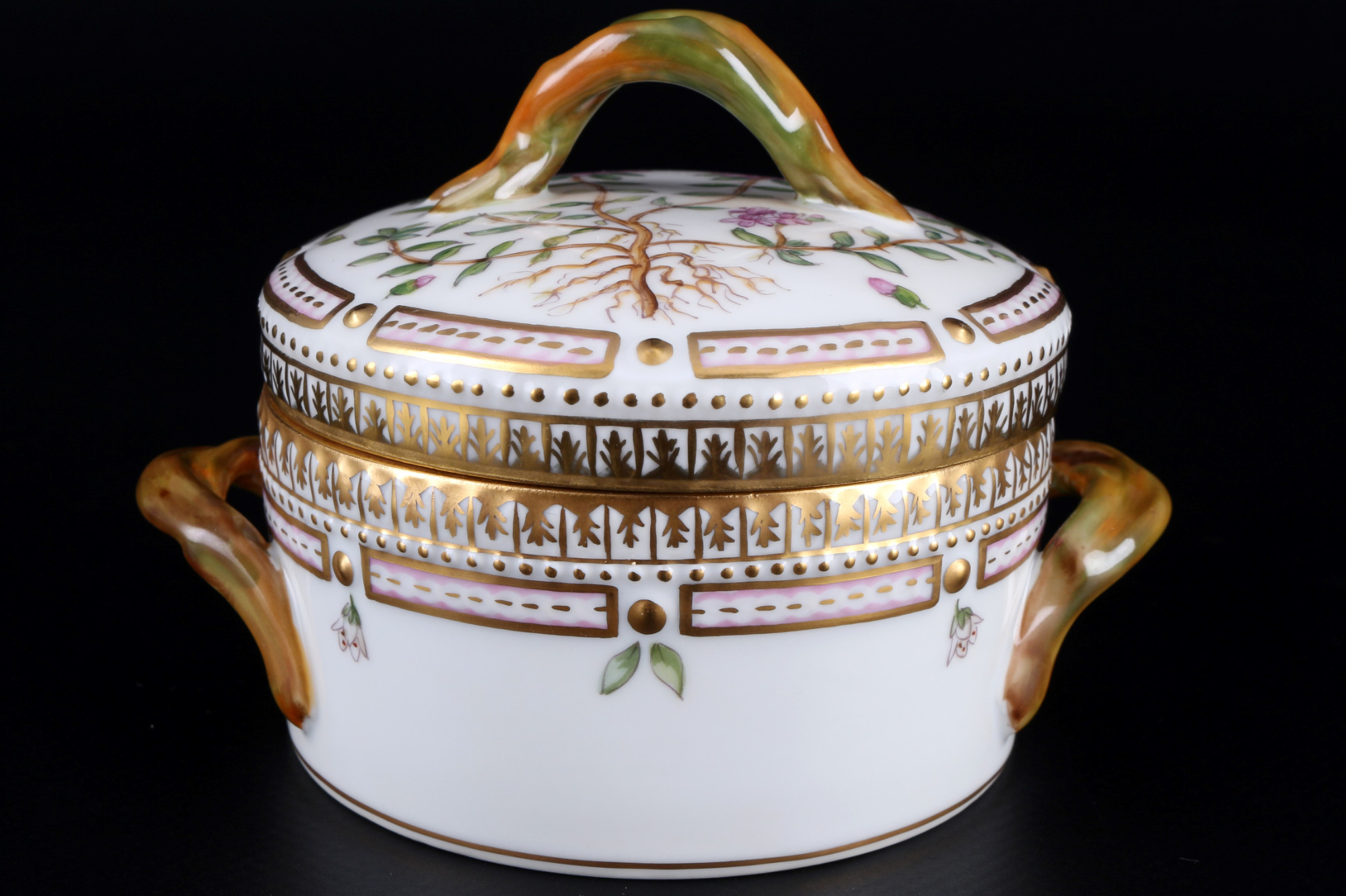 Royal Copenhagen Flora Danica lidded sugar box 3624 1st choice, Zuckerdose / Deckeldose, - Image 4 of 5