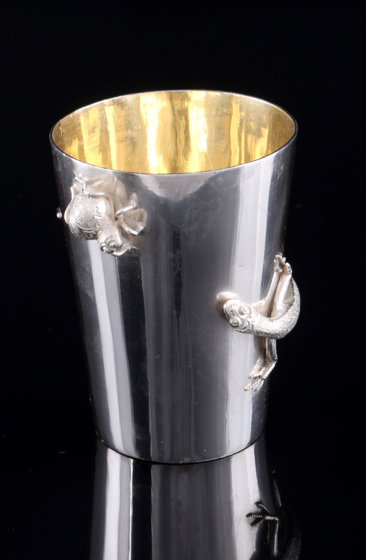 China Silber 2 Becher / Schnapspinnchen, chinese silver cups / beaker for liquor, - Bild 3 aus 7