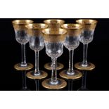 St. Louis Thistle Gold 6 Likörgläser, liqueur glasses,